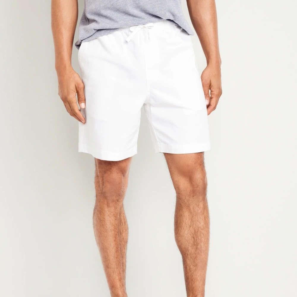 Men’s Pull On Twill Jogger Shorts 7 inch - Picture 1 of 5